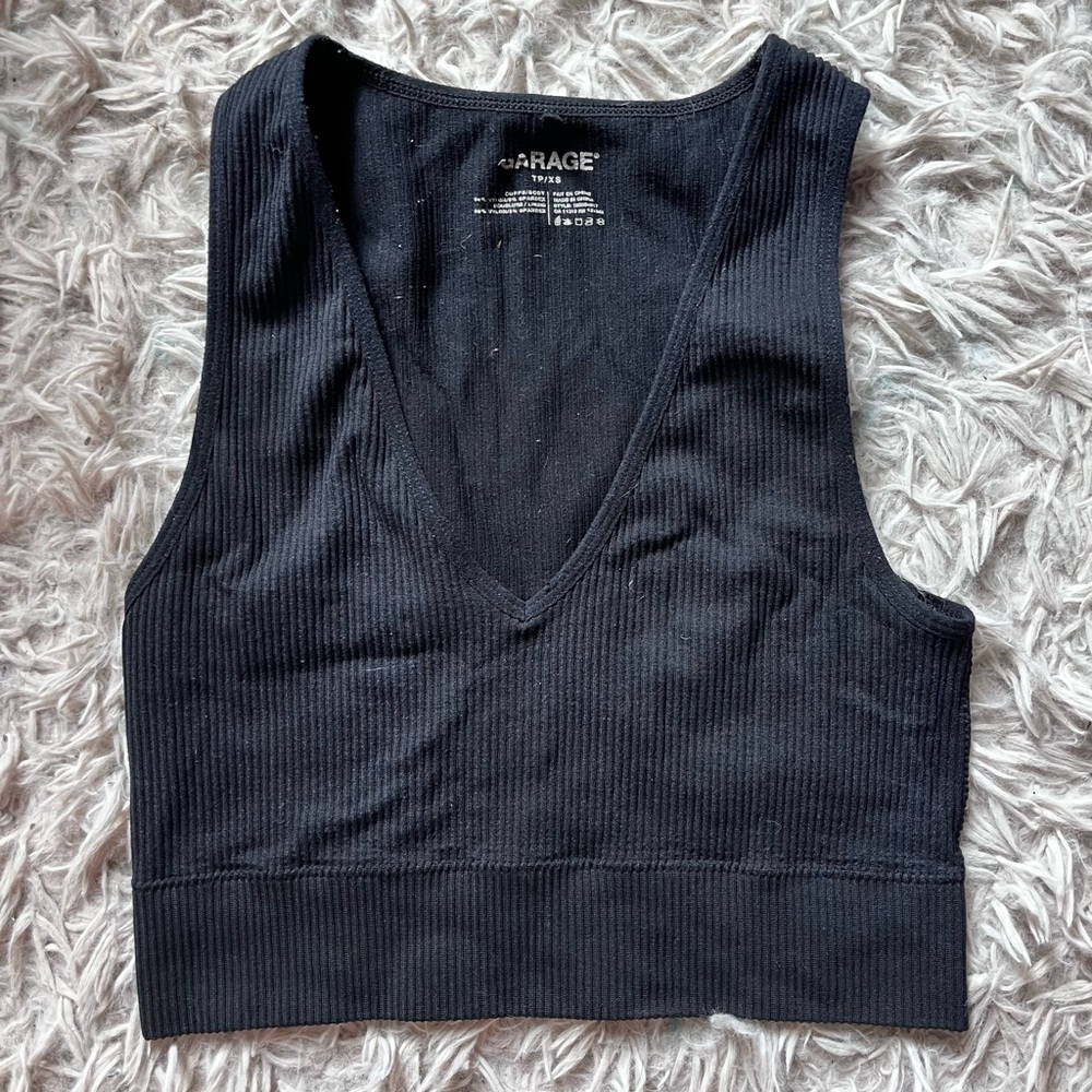 Garage, black tank top
